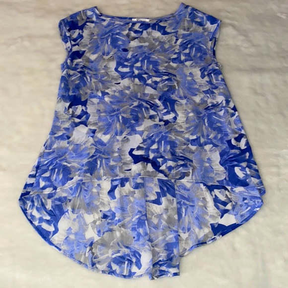 NWOT SPENSE sleeveless Hi-Lo Top Abstract Floral Print Size S 🌷So silky soft! - Picture 1 of 7